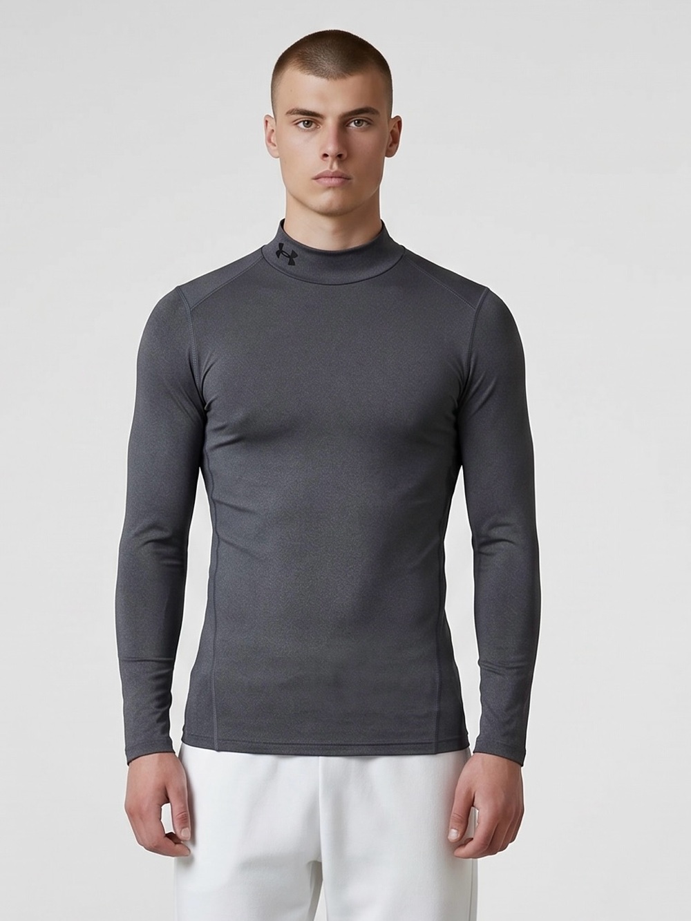 Under Armor Cold Gear Boys Mock Long Sleeve Top Size Youth L